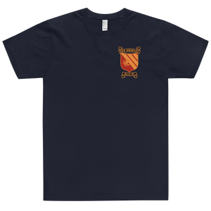 USS Gridley (DLG-21) Ship's Crest T-Shirt – front view, navy