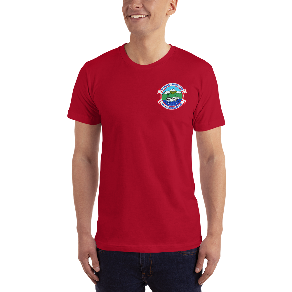USS Kearsarge (CVS-33) Ship's Crest T-Shirt – front view, red