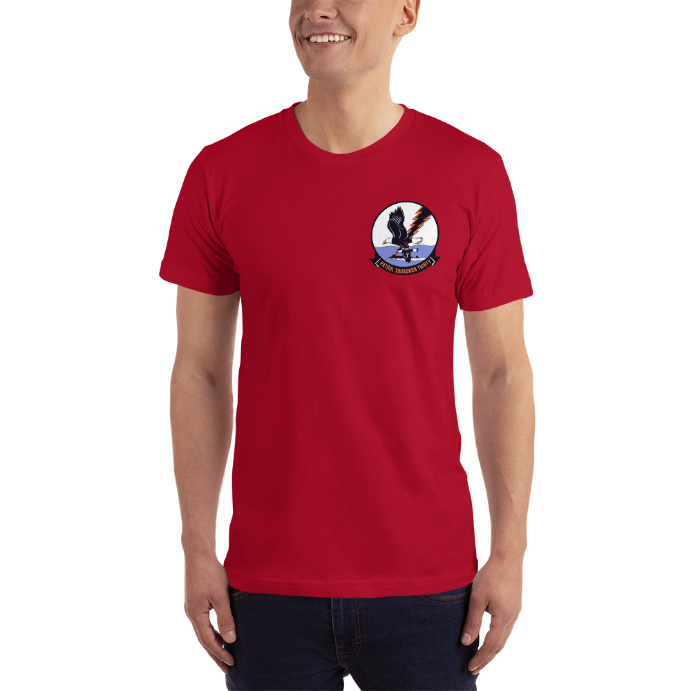 VP-30 Pro's Nest Squadron Crest T-Shirt – front view, red