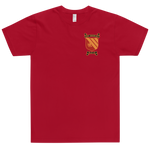USS Gridley (DLG-21) Ship's Crest T-Shirt – front view, red