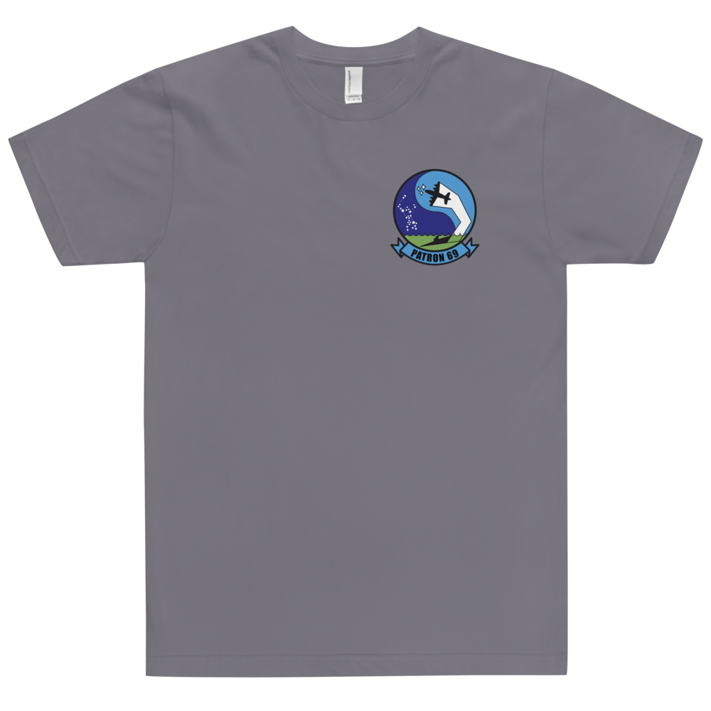 VP-69 Totems Squadron Crest T-Shirt – front view, slate