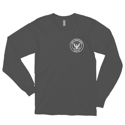 USS Yorktown (CVS-10) 1962-63 WESTPAC Long Sleeve T-Shirt – front view, asphalt