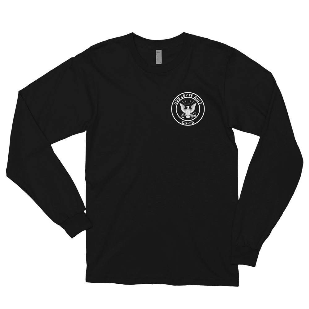 USS Leyte Gulf (CG-55) 2008-09 Deployment Long Sleeve Shirt – front view, black