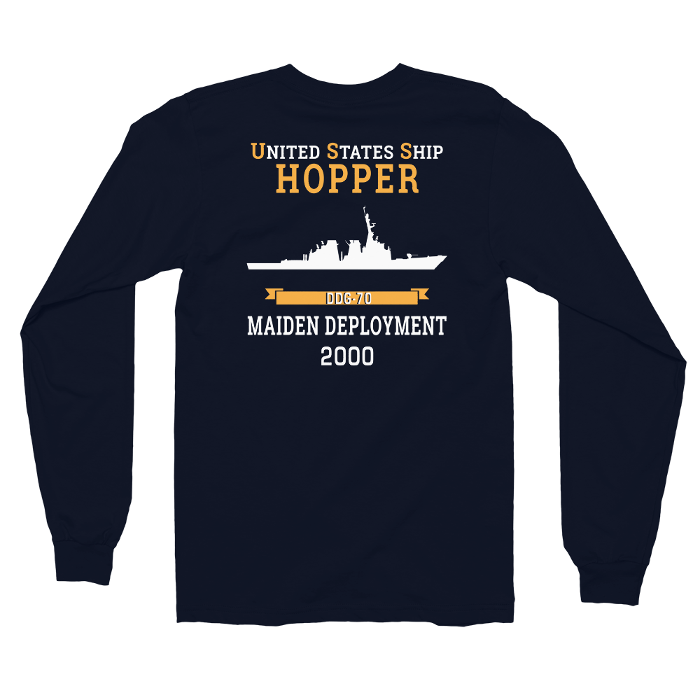 USS Hopper (DDG-70) 2000 MAIDEN DEPLOYMENT Long sleeve t-shirt