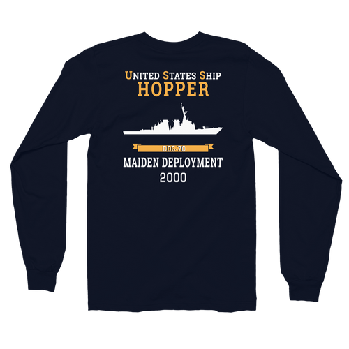 USS Hopper (DDG-70) 2000 MAIDEN DEPLOYMENT Long sleeve t-shirt