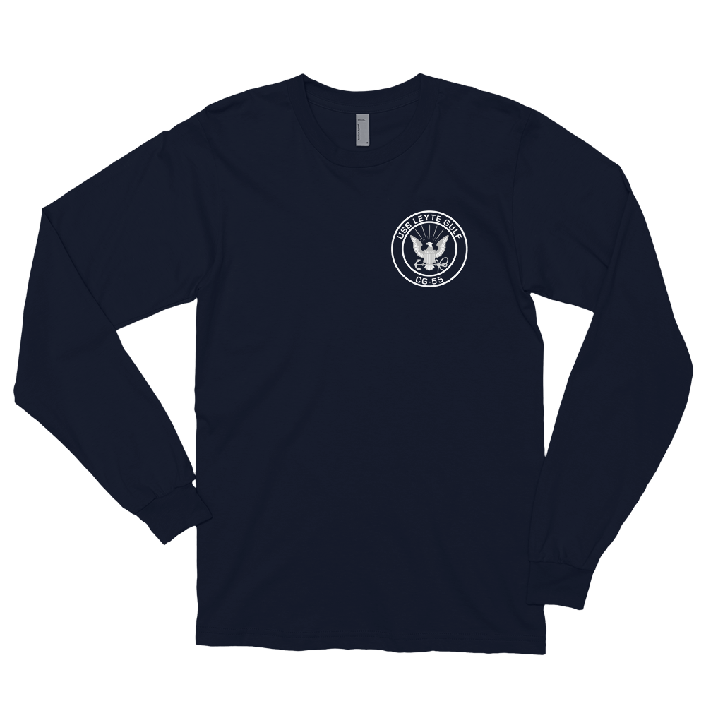 USS Leyte Gulf (CG-55) 1990-91 Deployment Long Sleeve Shirt – front view, navy