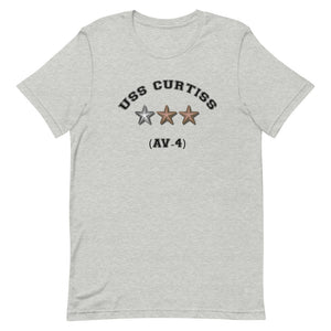 USS Curtiss (AV-4) Short-Sleeve Unisex T-Shirt – front view, heather