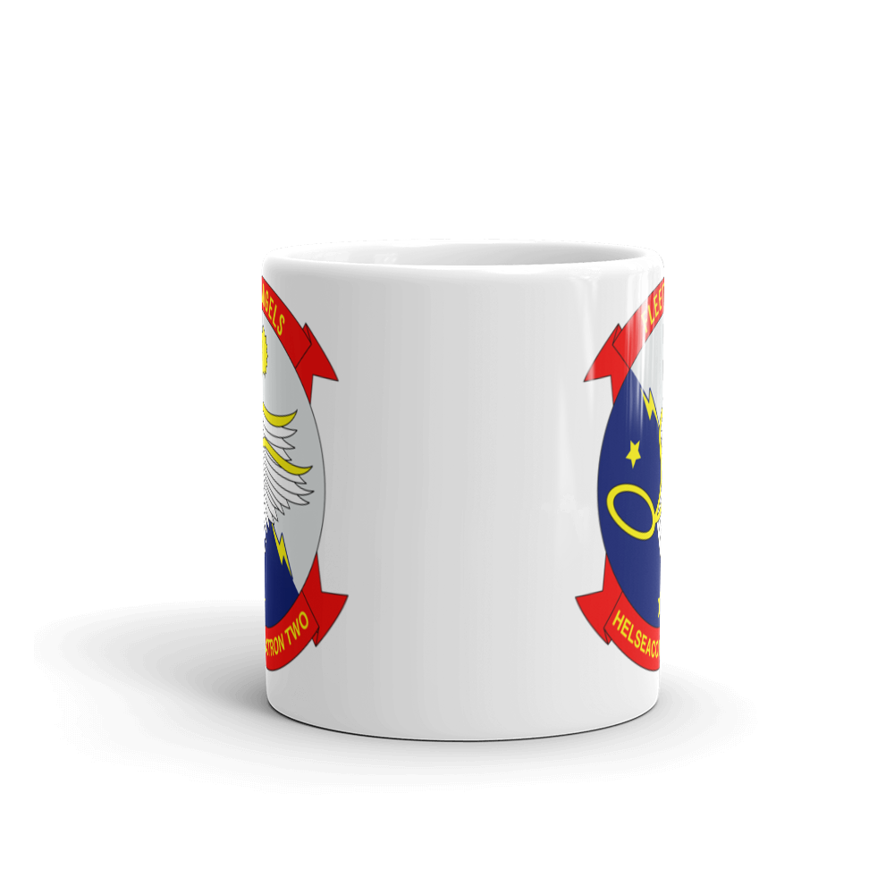 HSC-2 Fleet Angels Squadron Crest Mug – front view, 11oz