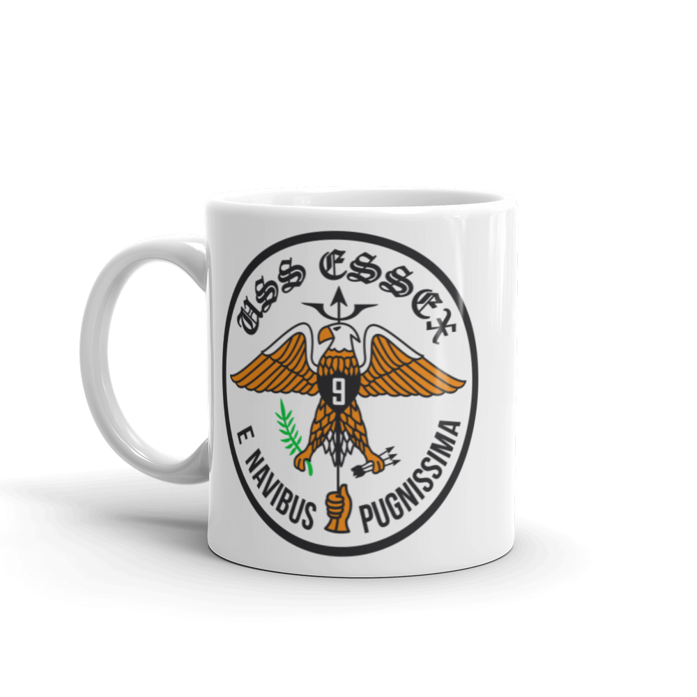 USS Essex (CVS-9) Ship's Crest Mug – left view, 11oz