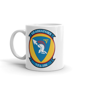VFA-106 Gladiators Squadron Crest White glossy mug