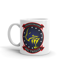 Load image into Gallery viewer, HSC-12 Golden Falcons Squadron Crest Mug