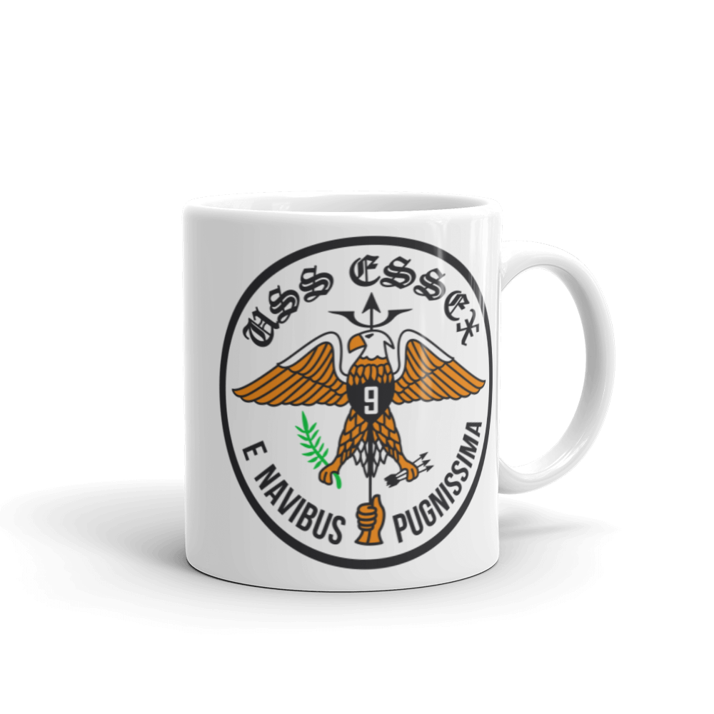 USS Essex (CVS-9) Ship's Crest Mug – right view, 11oz