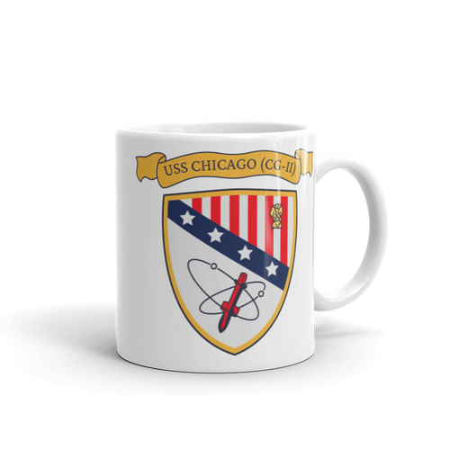 USS Chicago (CG-11) Ship's Crest Mug - Gold