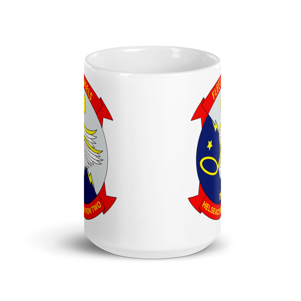 HSC-2 Fleet Angels Squadron Crest Mug – front view, 15oz