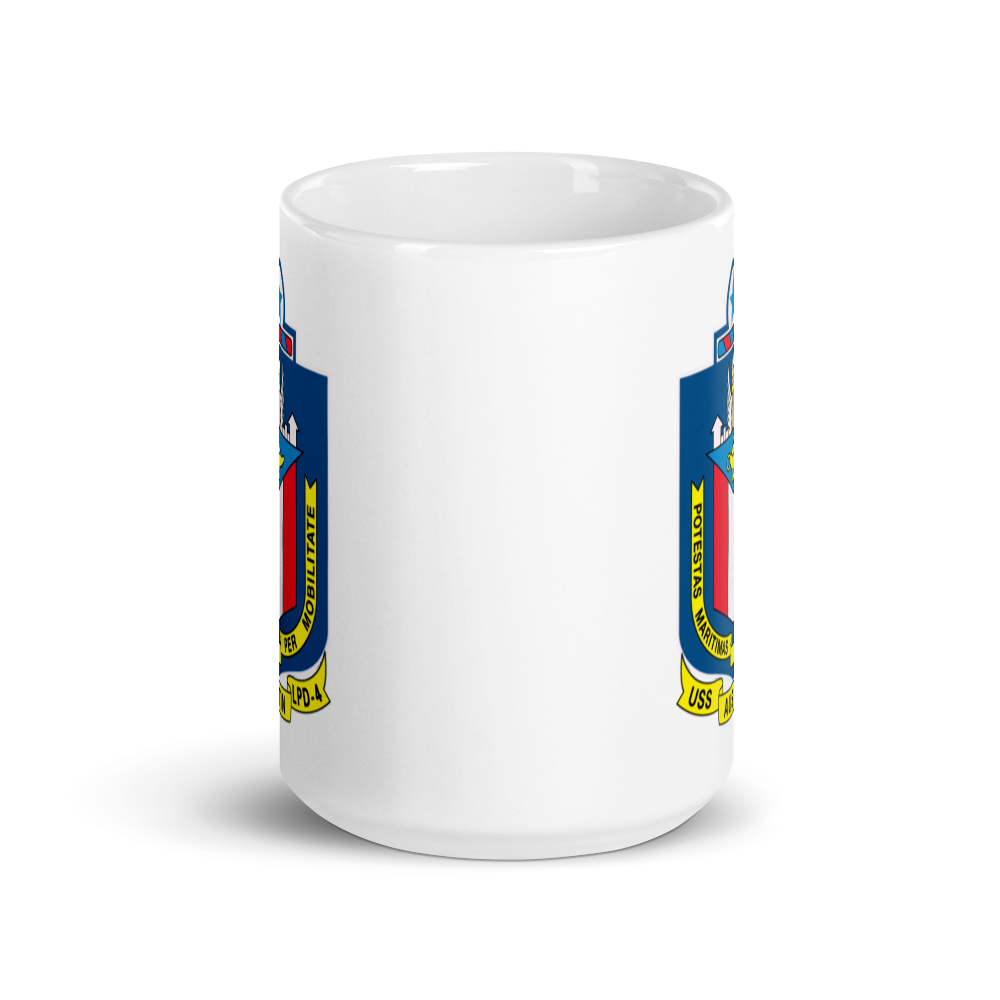 USS Austin (LPD-4) Ship's Crest Mug – front view, 15oz
