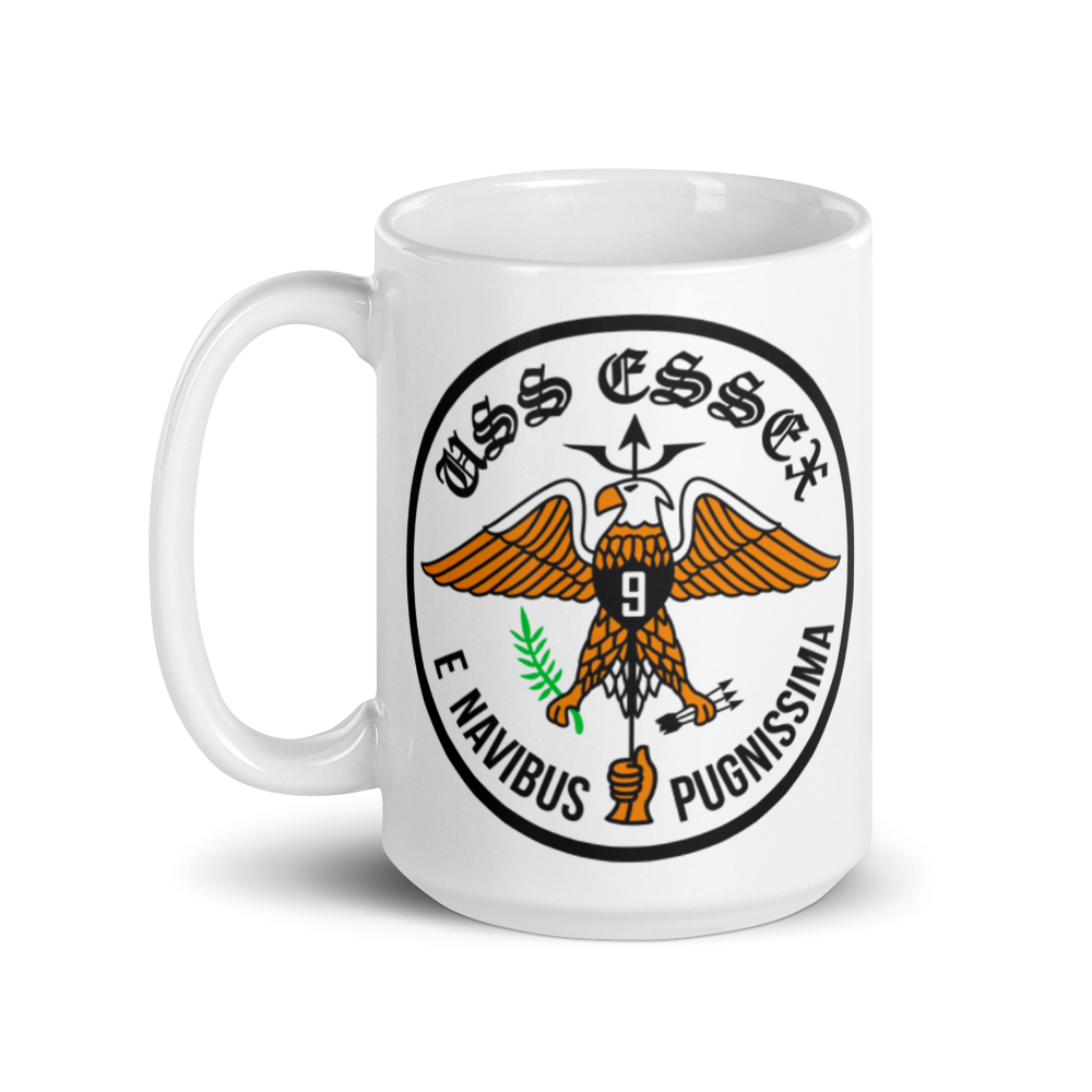USS Essex (CVS-9) Ship's Crest Mug – left view, 15oz