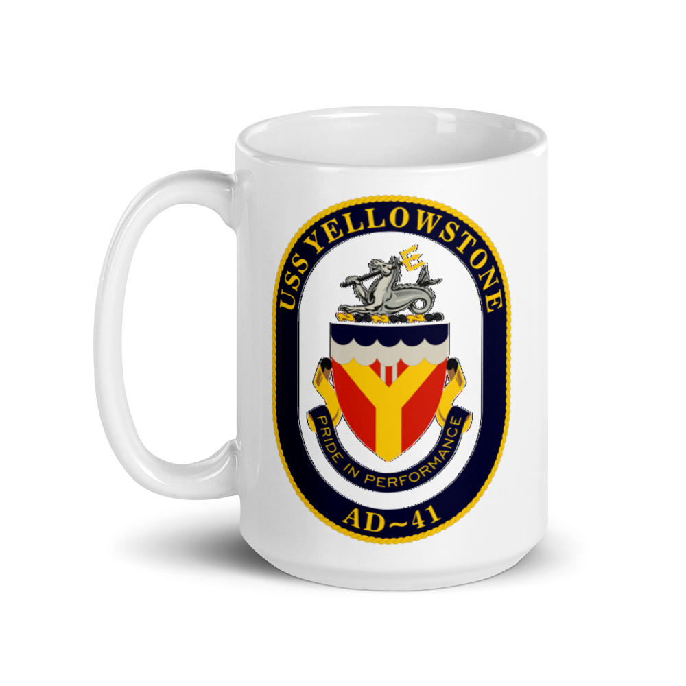 USS Yellowstone (AD-41) Ship's Crest Mug