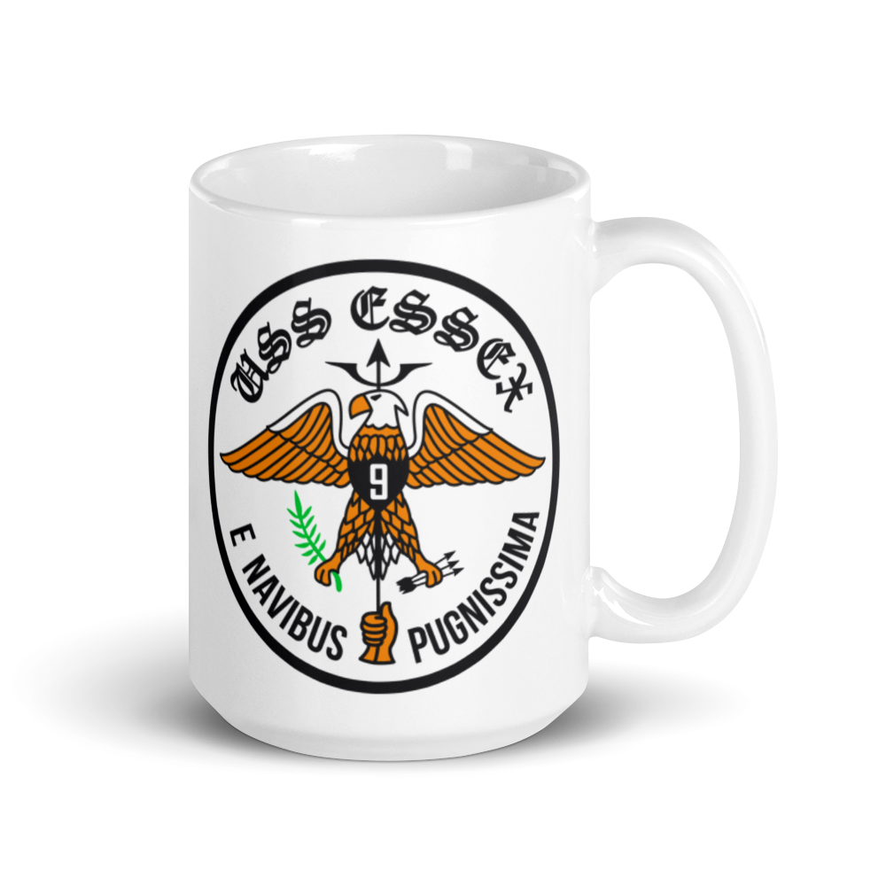 USS Essex (CVS-9) Ship's Crest Mug – right view, 15oz