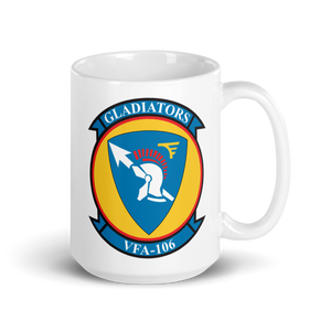 VFA-106 Gladiators Squadron Crest White glossy mug