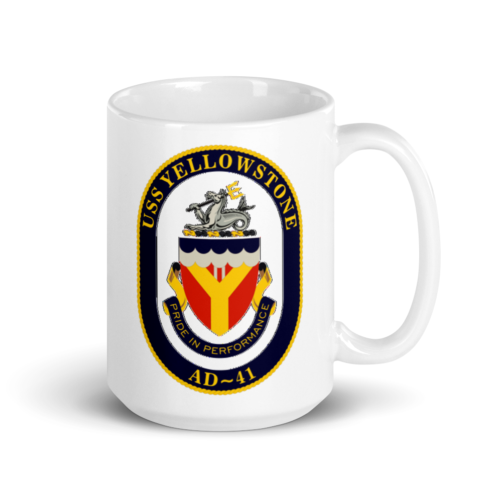 USS Yellowstone (AD-41) Ship's Crest Mug