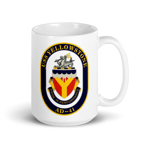 USS Yellowstone (AD-41) Ship's Crest Mug